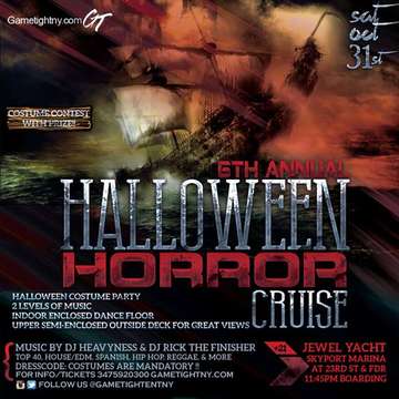 Event NYC Halloween Horror Midnight Boat Cruise at Skyport Marinas Jewel Yacht