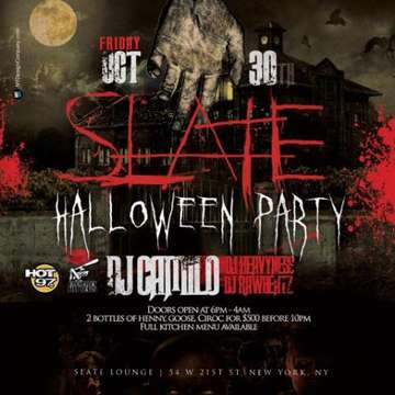 Event Slate Halloween Party DJ Camilo Live