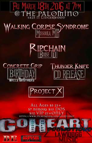 Event Walking Corpse Syndrome, Thunder Knife, Concrete Grip, Ripchain and Project X
