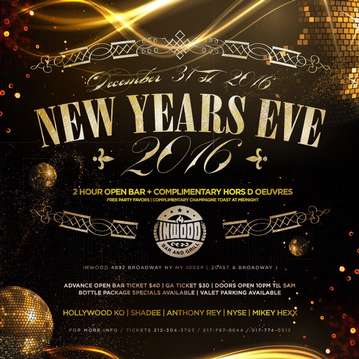 Event New Years Eve 2016 Inwood Bar and Grill