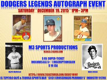 Event Los Angeles Dodgers Legends Autograph Event