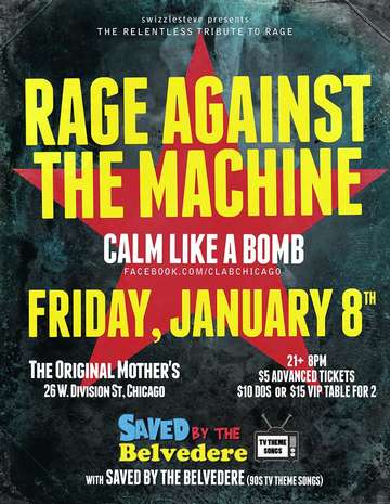 Event TRIBUTE NIGHT with CALM LIKE A BOMB + SAVED BY THE BELVEDERES