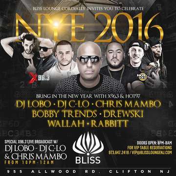 Event New Years Eve 2016 Bliss Lounge
