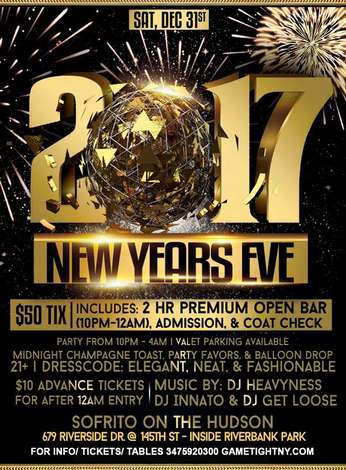 Event New Years Eve NYE Sofrito NYC 2017
