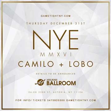 Event New Years Eve NYE Melrose Ballroom Party 2016