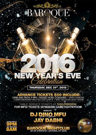 Event New Years Eve NYE Baroque Party 2016