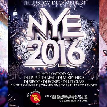 Event New Years Eve NYE Barcelona NYC party 2016