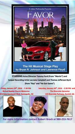 Event FAVOR AIN'T FAIR... THE MUSICAL STAGE PLAY