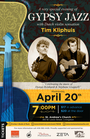 Event Tim Kliphuis and Sam Miltich in Concert, Livingston MT