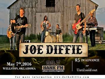 Event PASTURE PARTY 2016 featuring Joe Diffie | Brought to you by 99.7 HANK FM and Freymiller Trucking