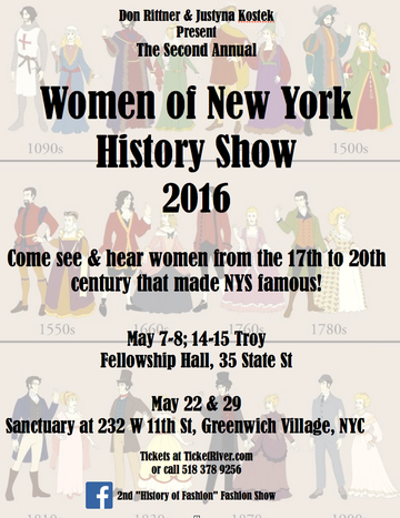 Event The Second Annual Woman of History  "History of Fashion" Show in Troy and NYC!
