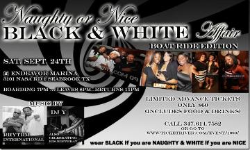 Event *NAUGHTY or NICE Black & White BOAT RIDE PARTY