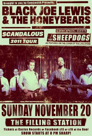 Event Black Joe Lewis & The Honey Bears w/The Sheepdogs