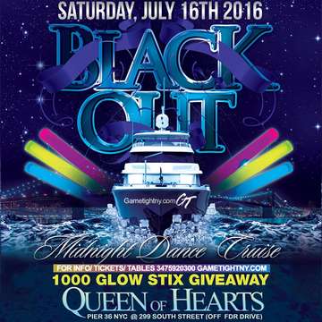 Event NYC Blackout Glow in the Dark Midnight Boat Cruise at Queen of Hearts Tickets