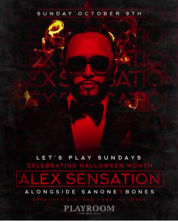 Event Let's Play Sundays Columbus Day Edition Alex Sensation Live At Playroom NYC