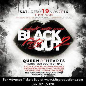 Event Queen Of Hearts Black Out Boat Party