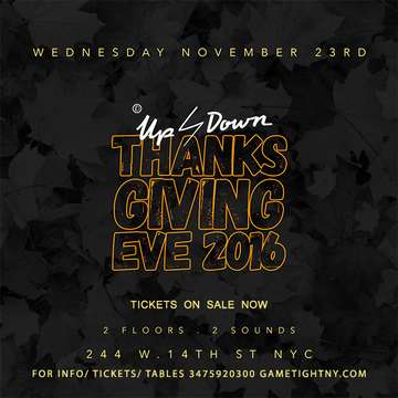 Event Thanksgiving Eve TGE Up and Down party 2016