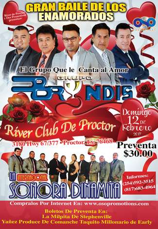 Event Grupo Bryndis & La Int, Sonora Dinamita