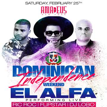 Event Dominican Independence Weekend El Alfa Live At Amadeus Nightclub