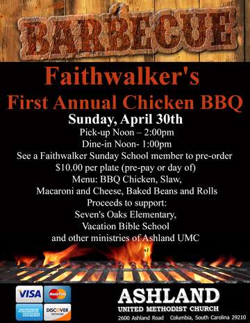 Event Faithwalker's First Annual BBQ Chicken Dinner