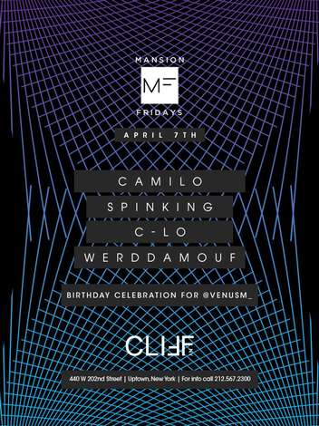 Event Mansion Fridays DJ Camilo & DJ C-lo Live At Cliff New York