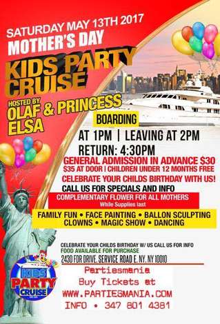 Event Mother's Day Kids Party Cruise Hosted by Elsa & Olaf