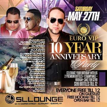 Event Euro Ent 10 Year Anniversary At SL Lounge