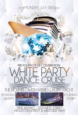 Event Pre 4th of July Red White & Blue Party Dance Cruise NYC Hornblower Hybrid Yacht New York