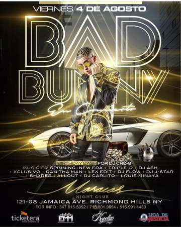 Event DJ Cre-8 Birthday Bash Bad Bunny Live At Maracas Nightclub