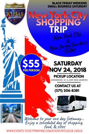 Event EVENT CANCELED!!! Black Friday Weekend New York Shopping Trip