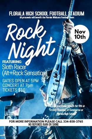 Event Rock Night at Florala High School on November 10th