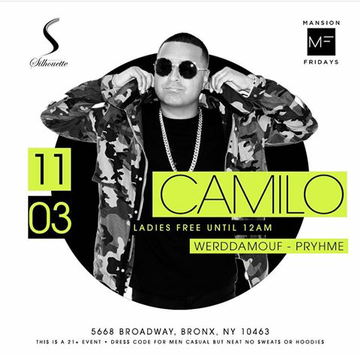Event Mansion Fridays DJ Camilo Live At Silhouette Lounge