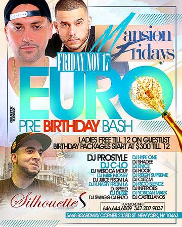Event Euro Pre Birthday Bash DJ Prostyle Live At Silhouette Lounge