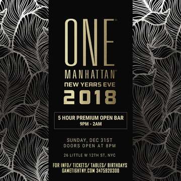 Event One Manhattan (Formerly Tenjune) New Years Eve NYE 2018