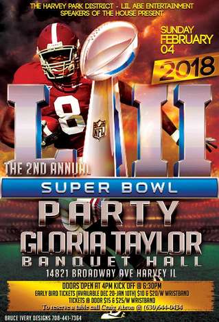 Event The Harvey Park District, L.A.E. and S.O.T.H. Presents The 2nd Annual Super Bowl Party