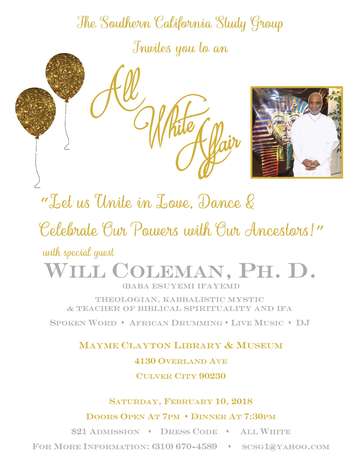 Event All White Affair with Special Guest Will Coleman, Ph. D.