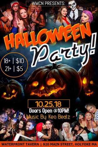 Event WMCN 18+ Halloween Costume Party! // Thursday 10.25.18 @Waterfront Tavern, Holyoke