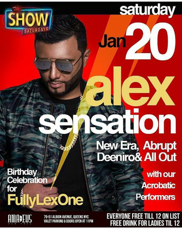 Event The Show Saturdays Alex Sensation Live At Amadeus Nightclub