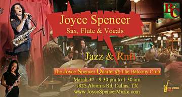 Event Joyce Spencer Quartet at The Balcony Club