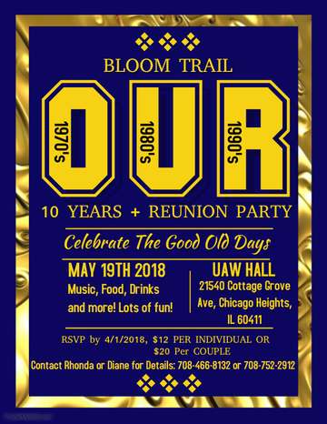 Event Bloom Trail OUR Reunion 1970-2000!