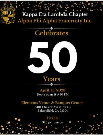 Event 50th Anniversary of Kappa Eta Lambda Chapter of Alpha Phi Alpha Fraternity Inc.
