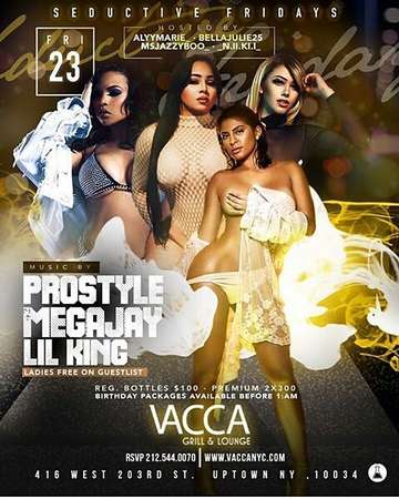 Event Seductive Fridays Pre Domincian Independence Bash DJ Prostyle Live At Vacca Lounge