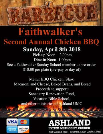 Event Faithwalker's Second Annual BBQ Chicken Dinner