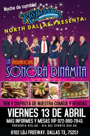 Event La Internacional Sonora Dinamita @ Rio Bravo North Dallas