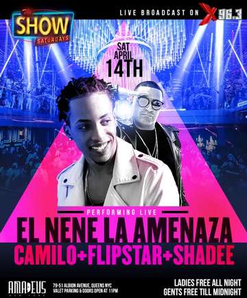 Event El Nene La Amenaza Live With DJ Camilo At Amadeus Nightclub