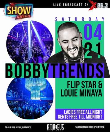Event Show Saturdays DJ Bobby Trends Live At Amadeus Nightclub