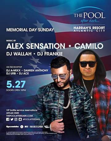 Event MDW 2018 with Alex Sensation and Camilo at The Pool After Dark Harrahs Atlantic City