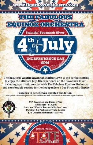 Event Swingin' Savannah River - Independence Day  - The Fabulous Equinox Orchestra - Live at the Westin