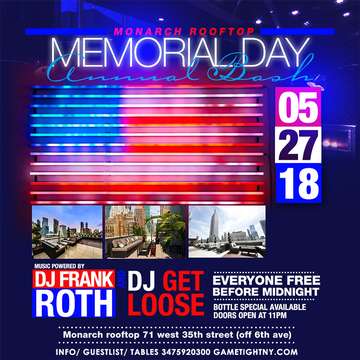 Event Monarch Rooftop Lounge MDW 2018 Everyone FREE (Gametight)