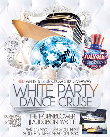Event All White Party Dance Cruise NYC July Fourth Weekend Celebration